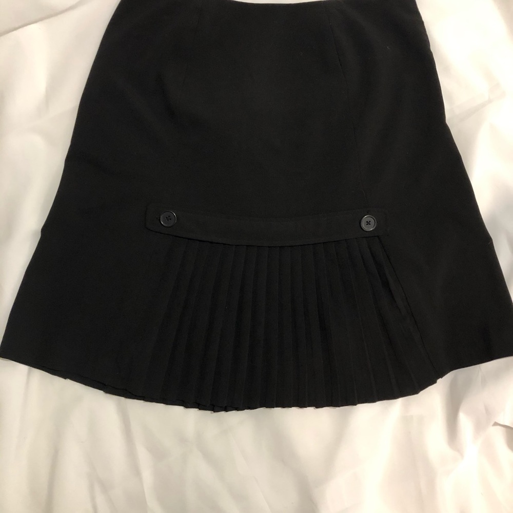 Pleated Kick Pleat and Front Pleat Dress Skirt